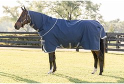 Horseware 100g Rhino Plus Horse Turnout, Navy/Titanium Grey/Classic Blue, 84