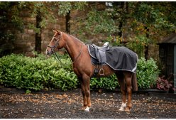 Horseware Amigo Ripstop Horse Exercise Sheet, Black/Grey/Grey, Small