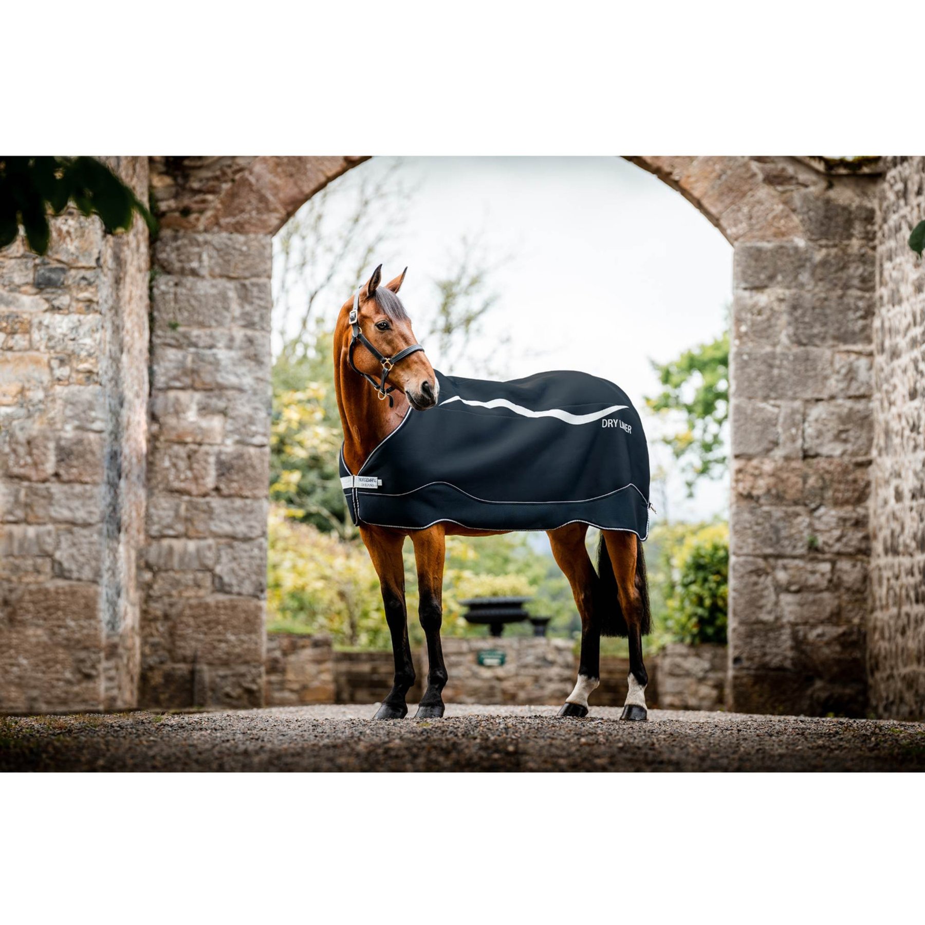 Horseware Dry Horse Liner, Navy/Silver, 78