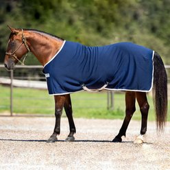 Horseware Ireland Amigo Horse Jersey Cooler, Navy/Silver, 72-in slide 2 of 3
