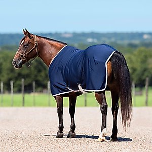 Horseware Ireland Amigo Horse Jersey Cooler, Navy/Silver, 78-in