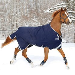 Horseware Ireland RAMBO Original with Leg Arches Horse Turnout Sheet, Navy & Silver, 78