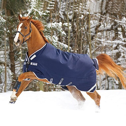 Coperta Antimosche Horseware Rambo Protector Integrated Silver | Telo A Rete Traspirante Per Cavalli Con Cappuccio | Protezione UV