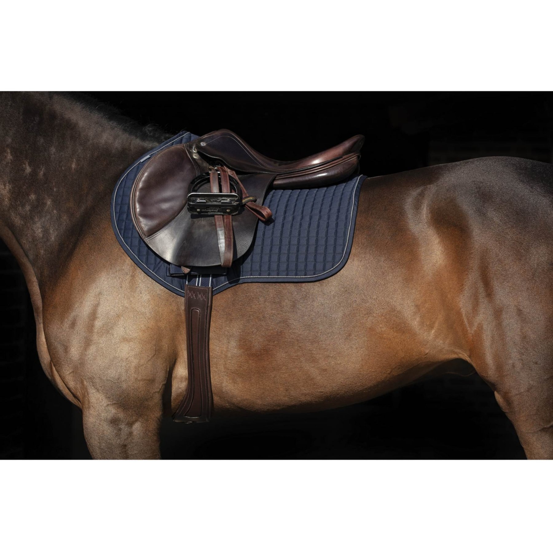 Horseware Micklem Horse Long Comfort Girth, Dark Havana, 55-in