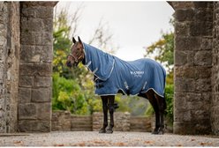 Horseware Rambo Supreme Horse Dry Rug, Navy/Silver, Large