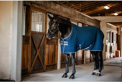 Horseware Rambo Techni Horse Waffle Cooler, Navy/Thunderstorm Grey/Silver, 75