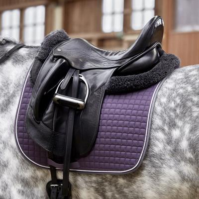 Show full view: Horze Adepto Dressage Saddle Pad, Blackcurrant Purple, Horse slide 2 of 7