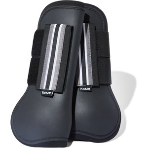 Horze Adepto Tendon Horse Boots, 2 count, Black, Horse