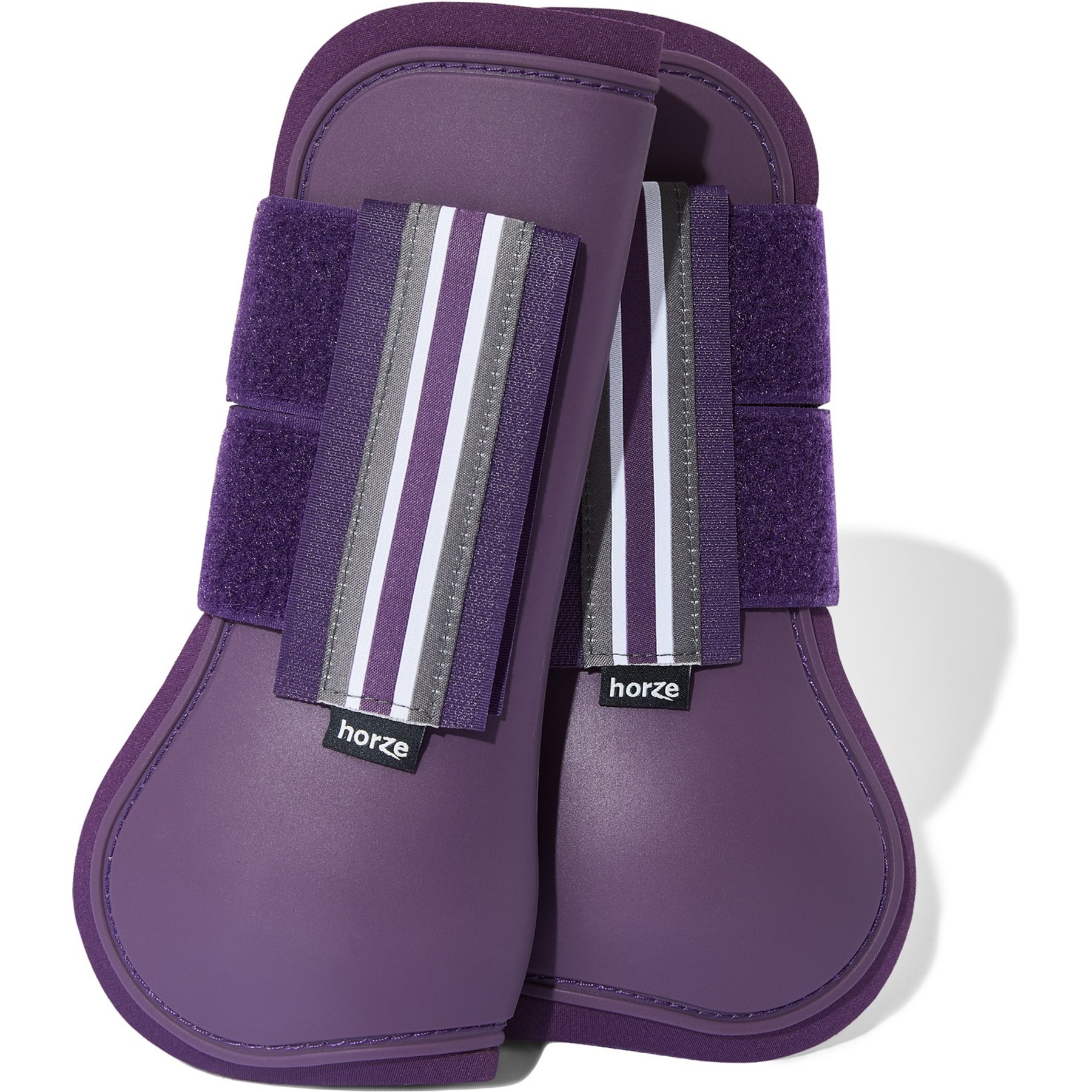 Horze Adepto Tendon Horse Boots, 2 count, Blackcurrant Purple, Horse