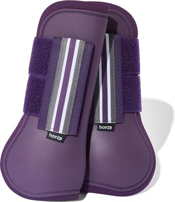 Show full view: Horze Adepto Tendon Horse Boots, 2 count, Blackcurrant Purple, Horse slide 1 of 7