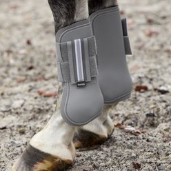 Horze Adepto Tendon Horse Boots, 2 count, Steel Grey, Horse