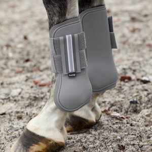 Horze Adepto Tendon Horse Boots, 2 count, Steel Grey, Horse