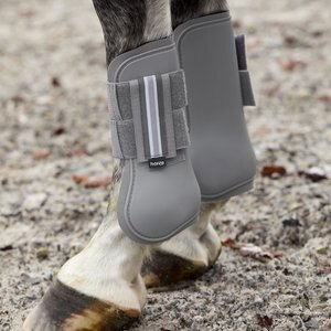 Horze Adepto Tendon Horse Boots, 2 count, Steel Grey, Warmblood