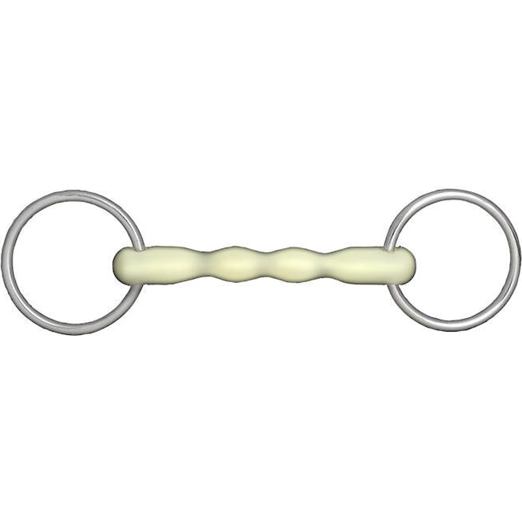 Horze Apple Flavor Mullen Mouth Loose Ring Snaffle Horse Bit, 4.5