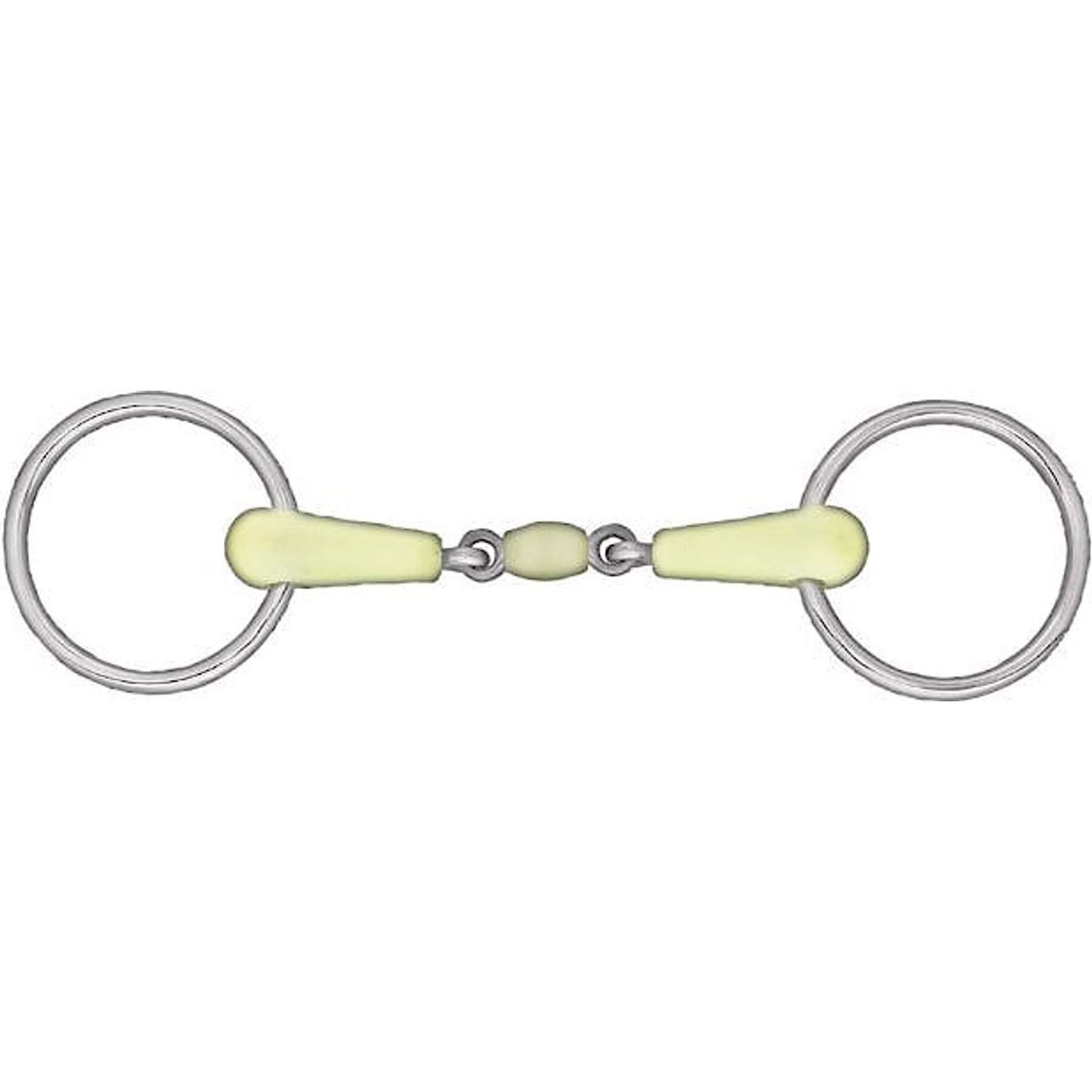 Horze Apple Flavor Peanut Link Loose Ring Snaffle Horse Bit, 5.75