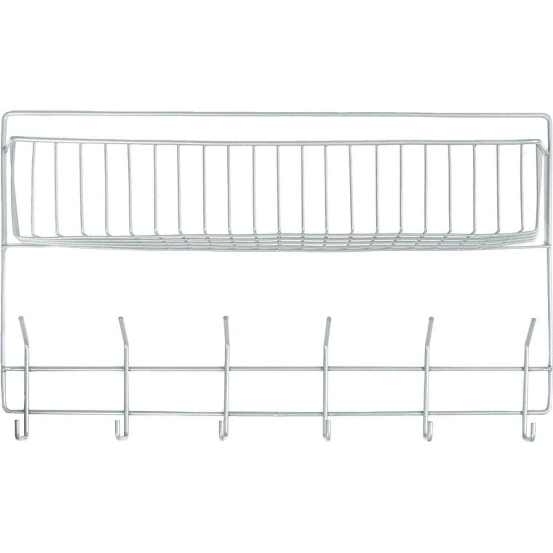 Horze Basket with Hooks, Silver