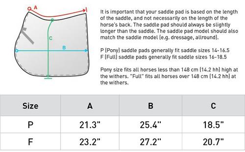 Show full view: Horze Bristol All Purpose Saddle Pad, Peacoat Dark Blue, Horse slide 2 of 3
