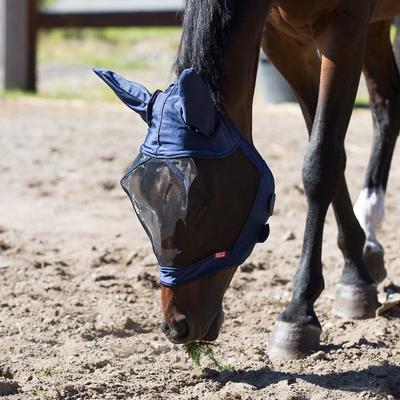 Show full view: Horze Cayman Horse Fly Mask, Blue, Medium slide 2 of 4