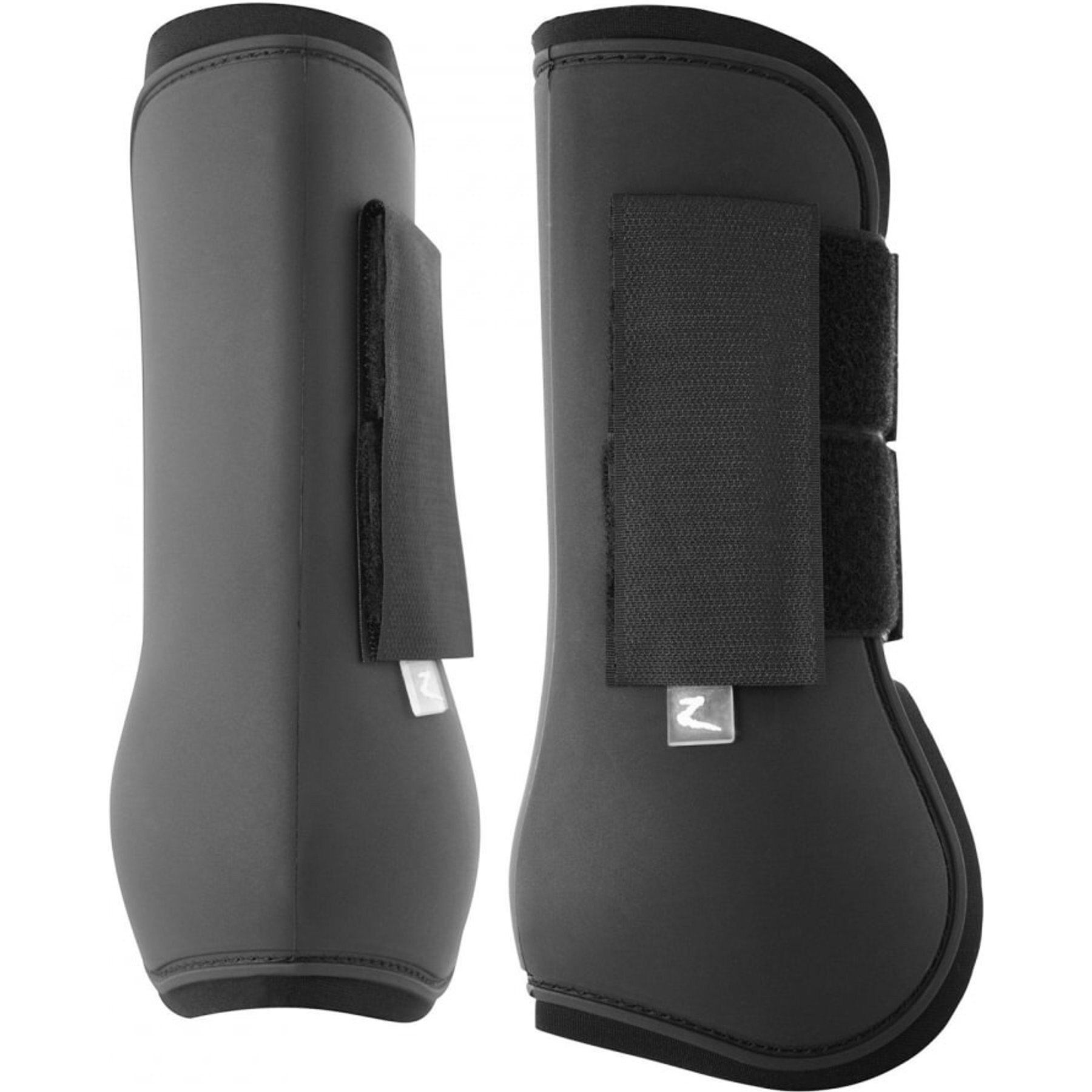 Horze Chicago Tendon Open Front Horse Boots, 2 count, Black, Shetland