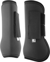 Horze Chicago Tendon Open Front Horse Boots, 2 count, Black, Warmblood