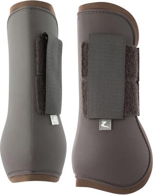 Show full view: Horze Chicago Tendon Open Front Horse Boots, 2 count, Chocolate Brown, Horse slide 1 of 11