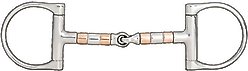Horze Copper Roller D-Ring Snaffle Horse Bit, 5.25