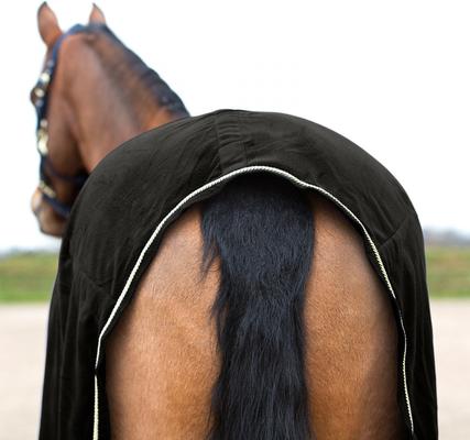 Show full view: Horze Fleece Horse Show Cooler, Black, 69-in slide 5 of 6