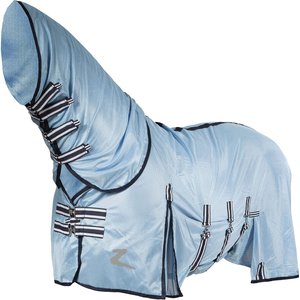 Horze Freja Combo Flexi Neck Horse Fly Sheet, Light Blue, 72
