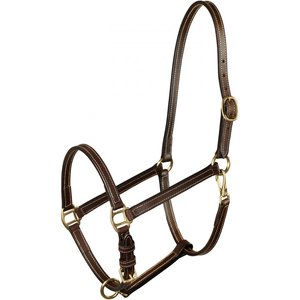 Horze Fremont Leather Horse Halter, Brown, Warmblood