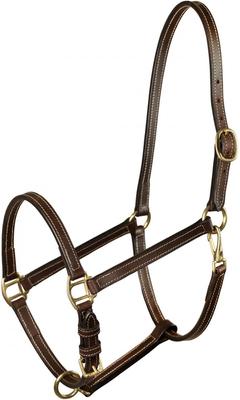 Show full view: Horze Fremont Leather Horse Halter, Brown, Warmblood slide 1 of 4