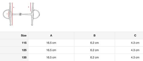 Show full view: Horze Full Cheek Snaffle Horse Bit, 5.75 slide 2 of 2
