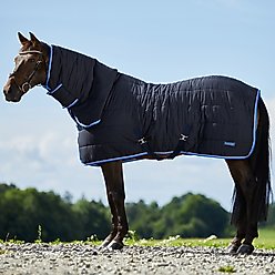 Horze Glasgow Combo 150-g Stable Blanket, Dark Blue, 78-in