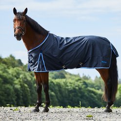 Horze Glasgow Lightweight 100-g Horse Turnout Blanket, Dark Blue, 72-in