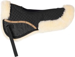 Horze Harleigh Rising Half Saddle Pad, Black, Horse