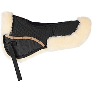 Horze Harleigh Rising Half Saddle Pad, Black, Horse