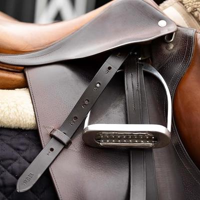 Show full view: Horze Horse Stirrup Leathers, Dark Brown, 49-in slide 3 of 4