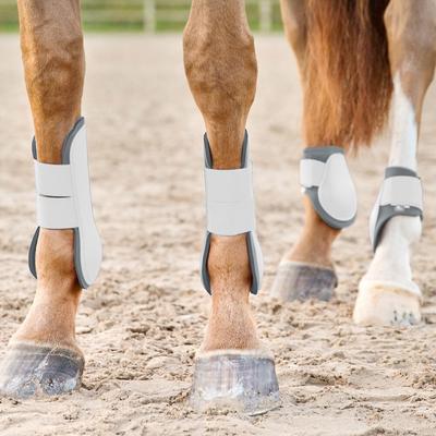 Show full view: Horze Horse Tendon Boots, White & Grey, Horse slide 3 of 10