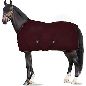 Horze Kiel Fleece Horse Cooler, Dark Red, 75-in