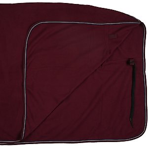 Horze Kiel Fleece Horse Cooler, Dark Red, 75-in