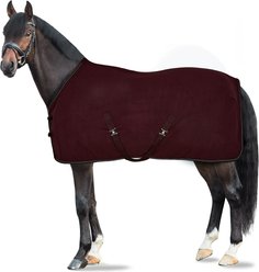 Horze Kiel Fleece Horse Cooler, Dark Red, 78-in