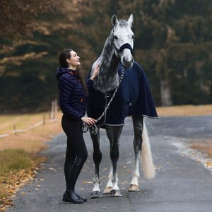Horze Kiel Horse Halter with Fleece, Dark Navy, Cob
