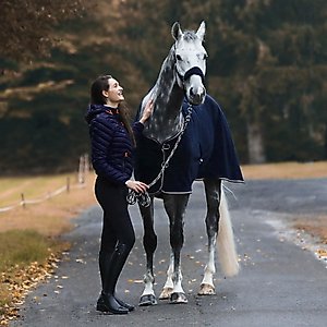 Horze Kiel Horse Halter with Fleece, Dark Navy, Horse