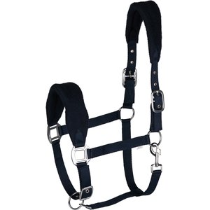 Horze Kiel Horse Halter with Fleece, Dark Navy, Warmblood