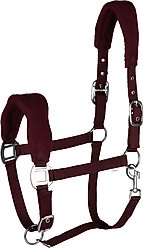 Horze Kiel Horse Halter with Fleece, Dark Red, Cob