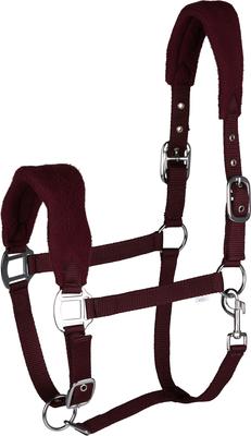 Show full view: Horze Kiel Horse Halter with Fleece, Dark Red, Cob slide 1 of 5