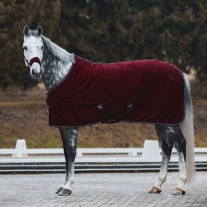 Horze Kiel Horse Halter with Fleece, Dark Red, Horse