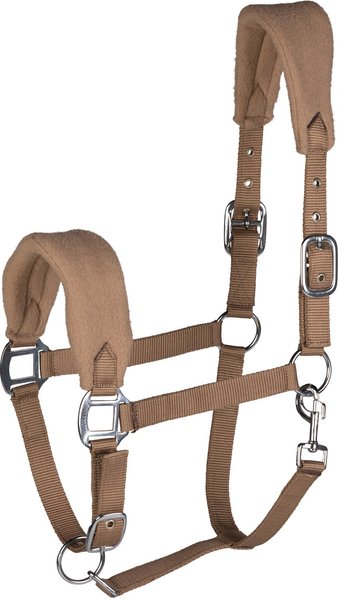 Show full view: Horze Kiel Horse Halter with Fleece, Tan, Horse slide 1 of 3