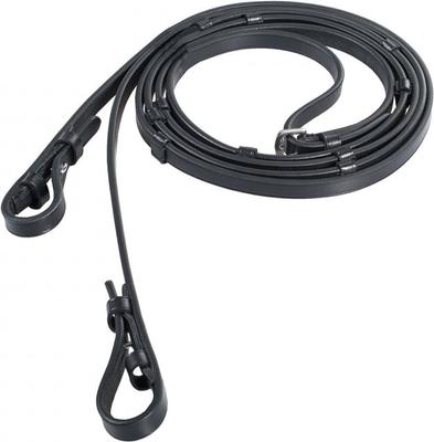 Show full view: Horze Laelia Leather Horse Reins with Stops, Black, Horse slide 2 of 5