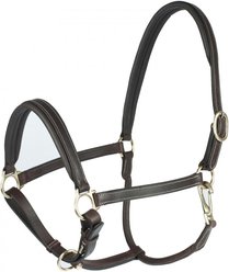 Horze Largo Leather Horse Halter, Dark Brown, Horse