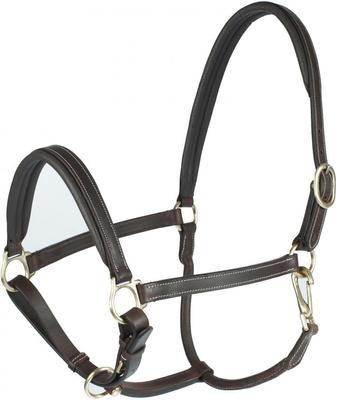 Show full view: Horze Largo Leather Horse Halter, Dark Brown, Pony slide 1 of 2